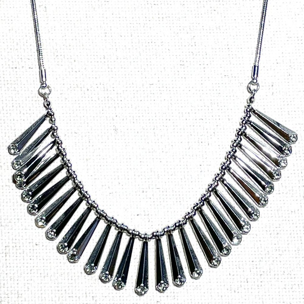 Lia Sophia Facetted Teardrop with Rhinestones Necklace